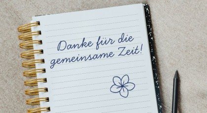 Danke für die gemeinsame Zeit